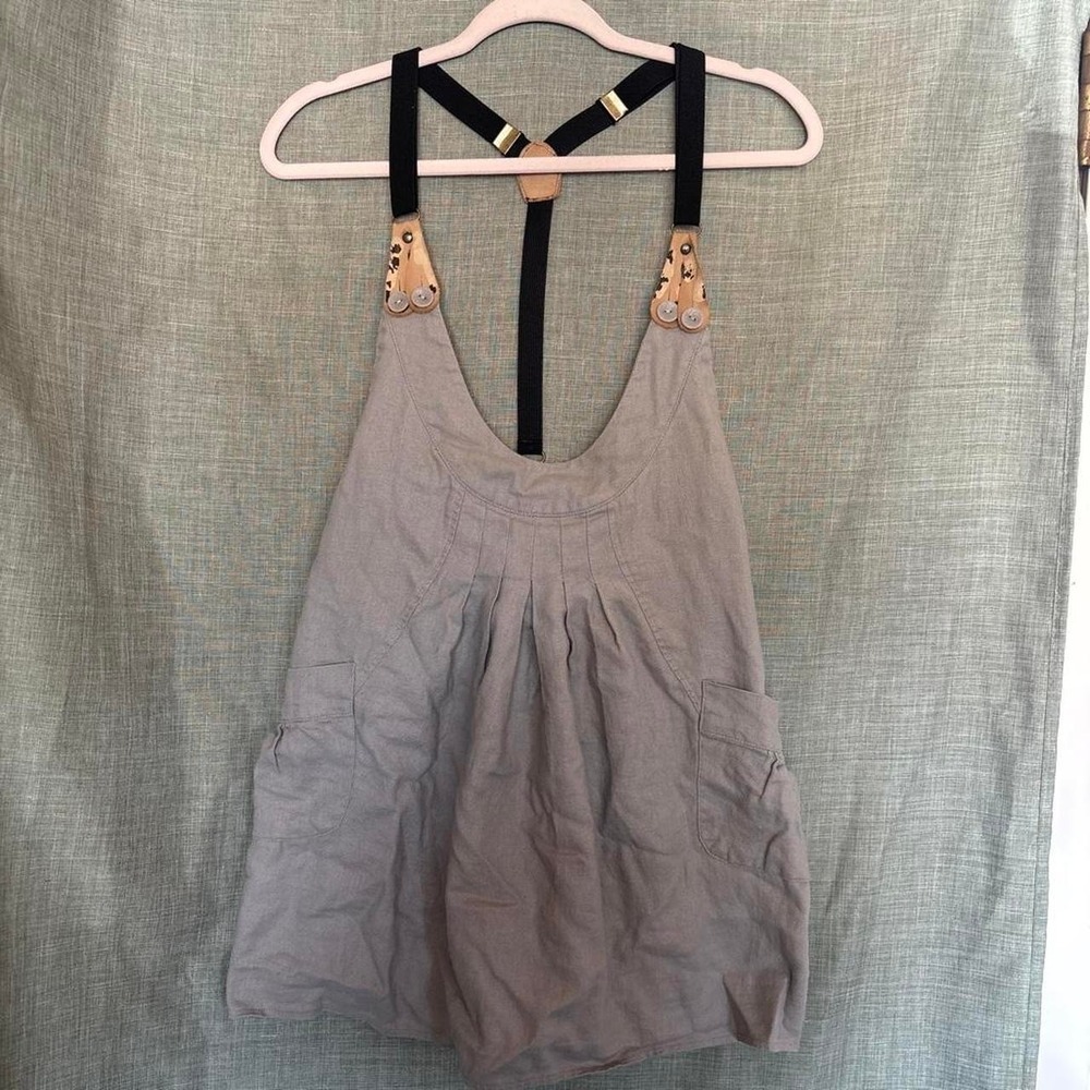 Lush gray linen tank top